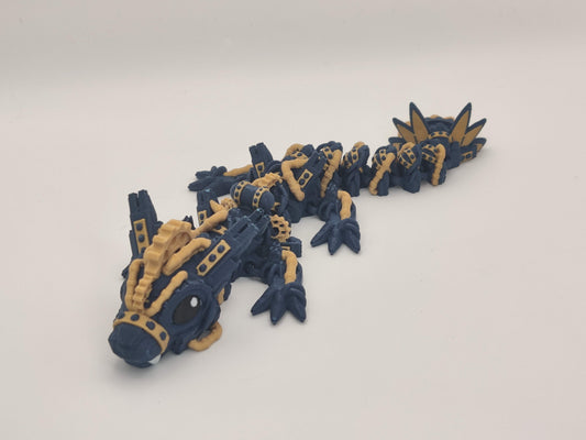 9" Baby Steampunk Cyborg Machine Dragon – Articulating Fidget Toy