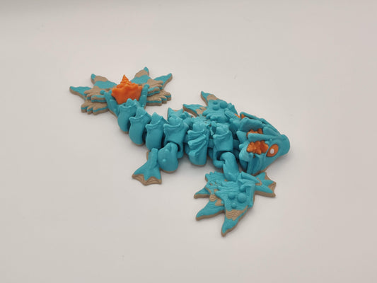 Little Beach Dragon – 3D Printed Articulated Sea Dragon Figurine (5.5")