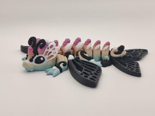 Little Butterfly Dragon, Spring Dragon, Articulating Dragon, 3D Printed Fidget Toy