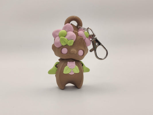 Flower Pixie Keychain – 3D Printed Floral Fantasy Charm