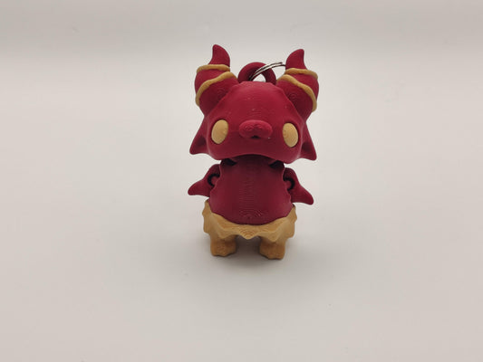 Demon Pixie Keychain - 3D Printed Fantasy Figurine