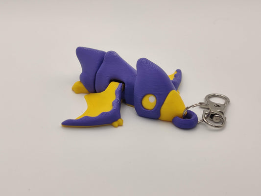 3D Printed Pterodactyl Dinosaur Keychain – Cute Flying Dino Bag Charm