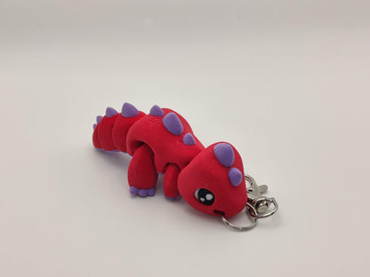 3D Printed T-Rex Dinosaur Keychain – Cute Articulated Dino Bag Charm