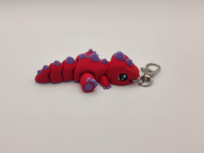 3D Printed T-Rex Dinosaur Keychain – Cute Articulated Dino Bag Charm