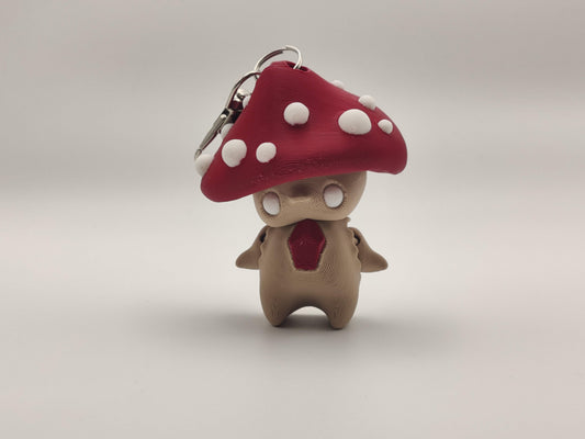 Mushroom Pixie Keychain – Adorable Articulated Forest Charm
