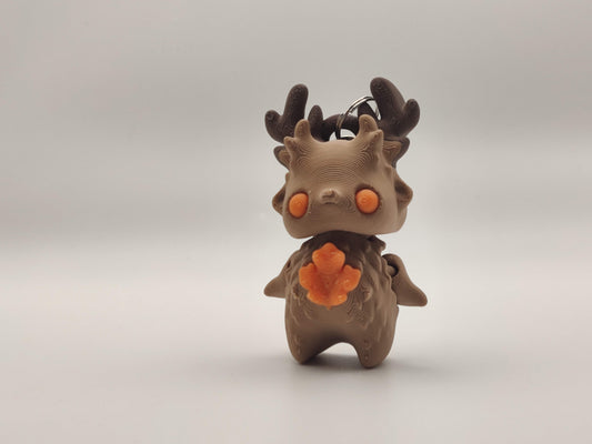 Deer Pixie Keychain - 3D Printed Fantasy Figurine