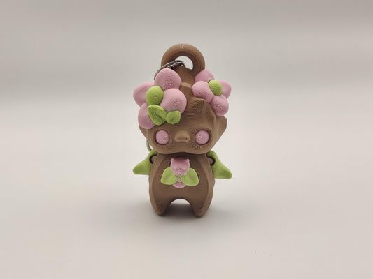 Flower Pixie Keychain – 3D Printed Floral Fantasy Charm