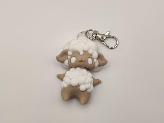 Sheep Pixie Keychain - 3D Printed Fantasy Figurine