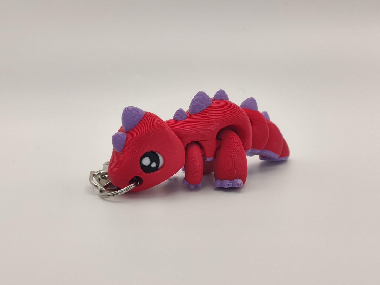 3D Printed T-Rex Dinosaur Keychain – Cute Articulated Dino Bag Charm