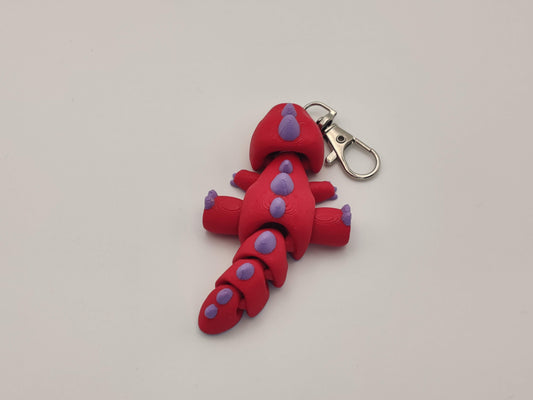 3D Printed T-Rex Dinosaur Keychain – Cute Articulated Dino Bag Charm