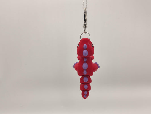 3D Printed T-Rex Dinosaur Keychain – Cute Articulated Dino Bag Charm