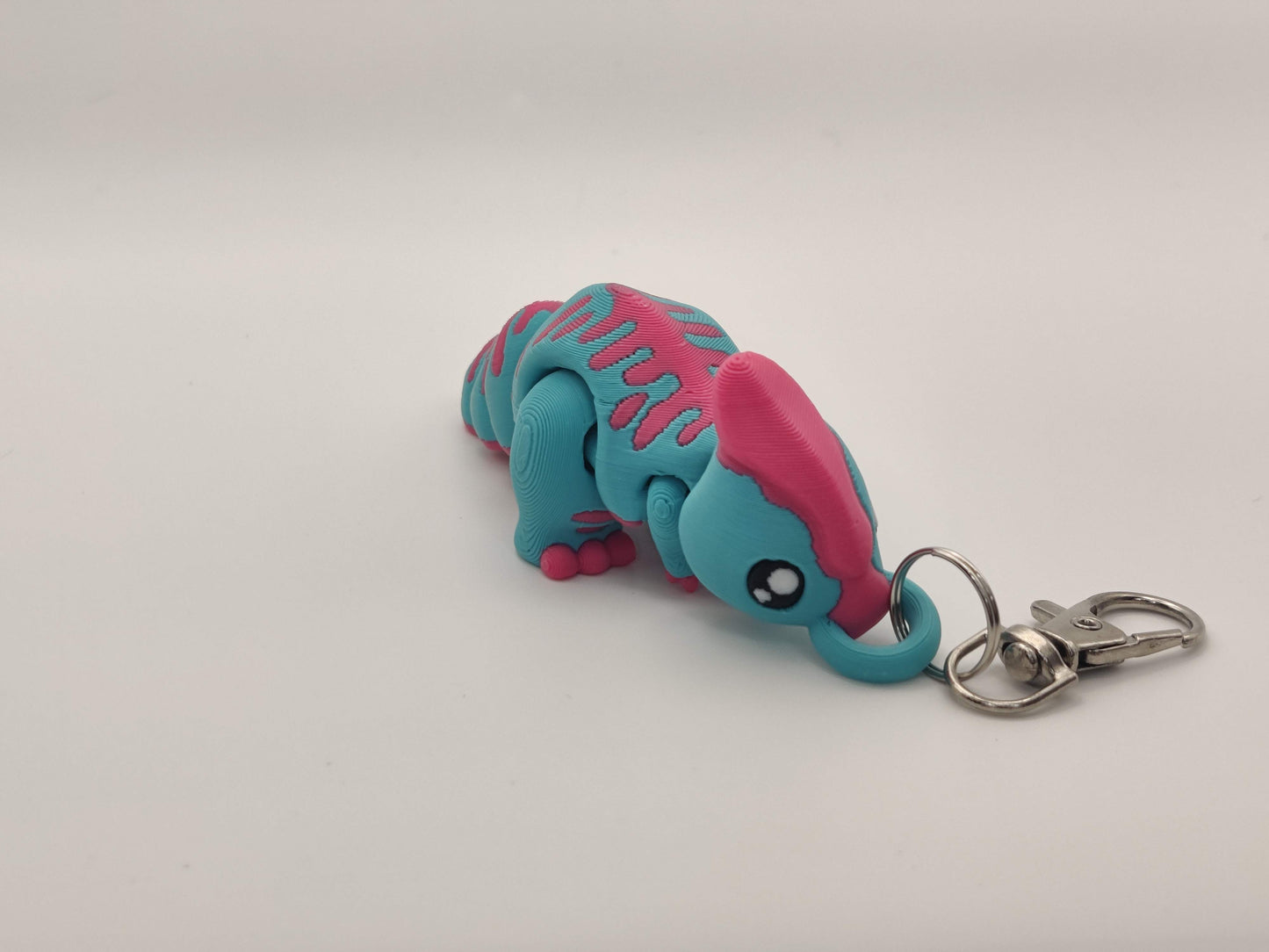 3D Printed Parasaur Dinosaur Keychain – Cute Prehistoric Dino Bag Charm