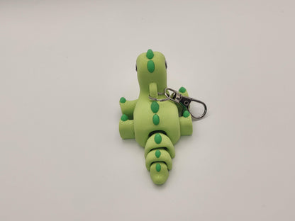 3D Printed Brontosaurus Dinosaur Keychain – Cute Prehistoric Dino Bag Charm