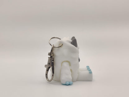 3D Printed Yeti Keychain – Cute Cryptid Keyring – Abominable Snowman Gift – Mythical Creature Bag Charm – Geeky Fantasy Accessory