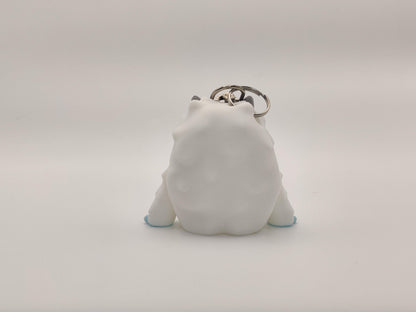 3D Printed Yeti Keychain – Cute Cryptid Keyring – Abominable Snowman Gift – Mythical Creature Bag Charm – Geeky Fantasy Accessory