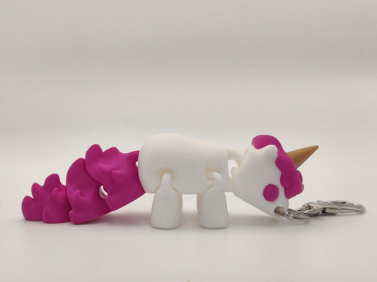 Articulating Unicorn Keychain – 3D Printed Unicorn Charm