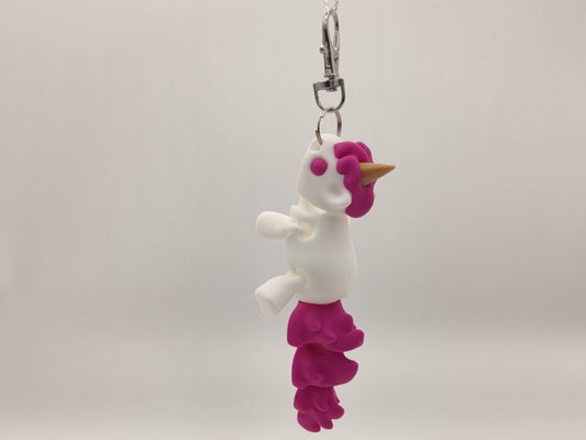 Articulating Unicorn Keychain – 3D Printed Unicorn Charm