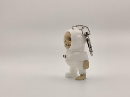 3D Printed Skelly Astronaut Keychain – Skeleton Space Explorer Charm