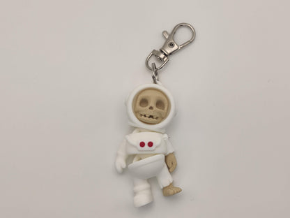 3D Printed Skelly Astronaut Keychain – Skeleton Space Explorer Charm