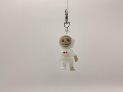 3D Printed Skelly Astronaut Keychain – Skeleton Space Explorer Charm