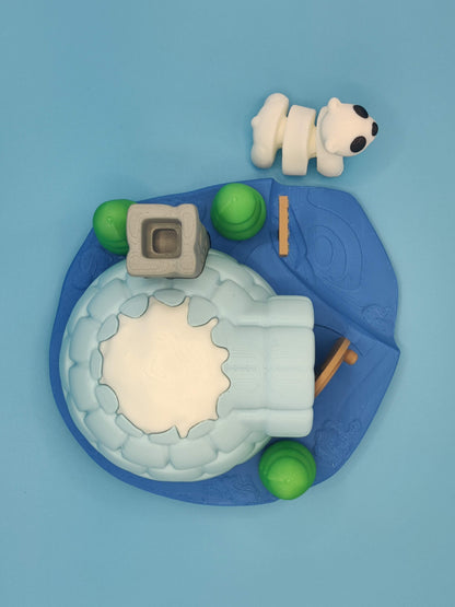 Igloo Home Playset Diorama – Arctic Polar Bear Display