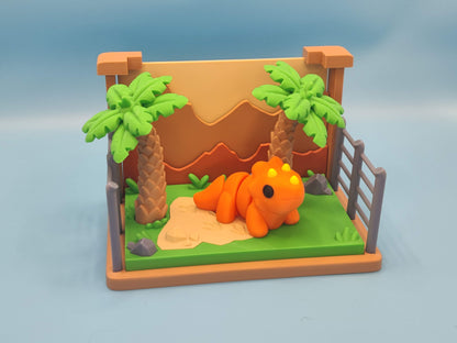 Jurassic Dinosaur Playset Diorama – Prehistoric Jungle Display