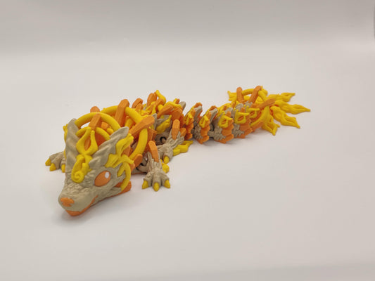 10" Baby Solar Dragon - Articulated 3D Printed Desert Sand Dragon