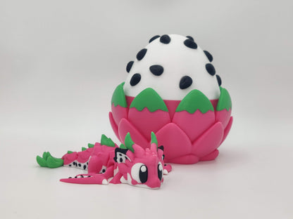 Dragonfruit Egg with Baby Dragon – 3D Printed Collectible Toy