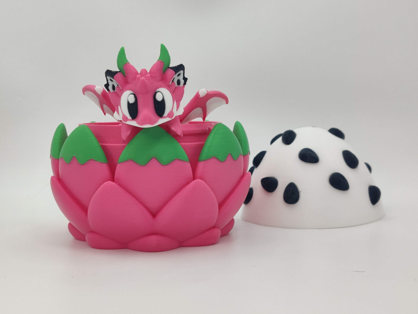 Dragonfruit Egg with Baby Dragon – 3D Printed Collectible Toy