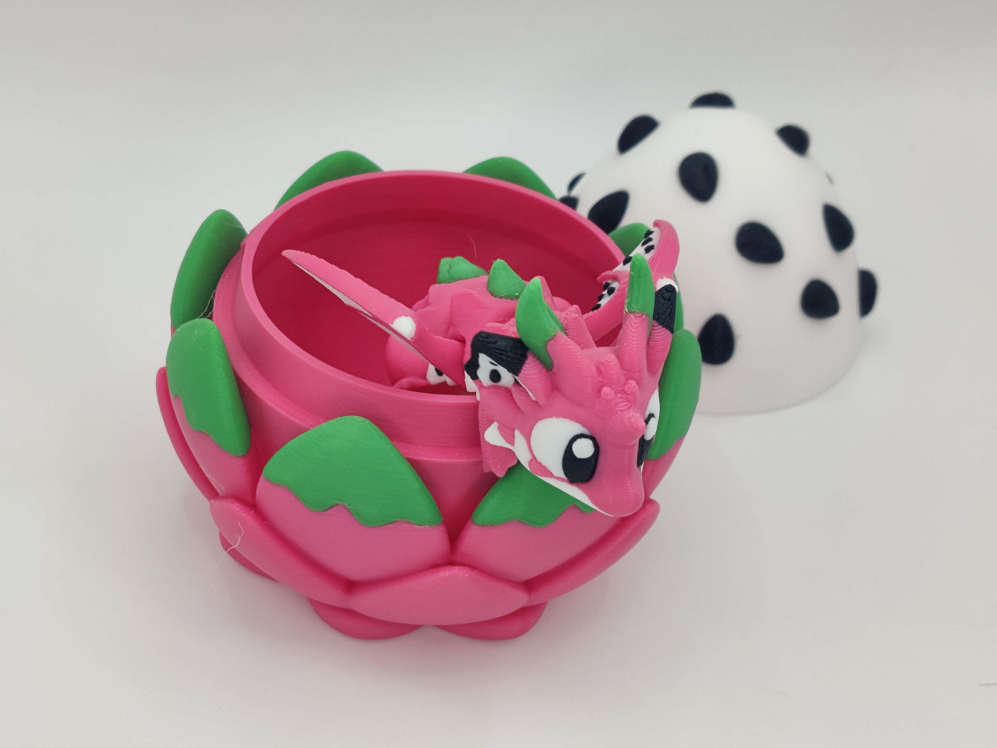 Dragonfruit Egg with Baby Dragon – 3D Printed Collectible Toy