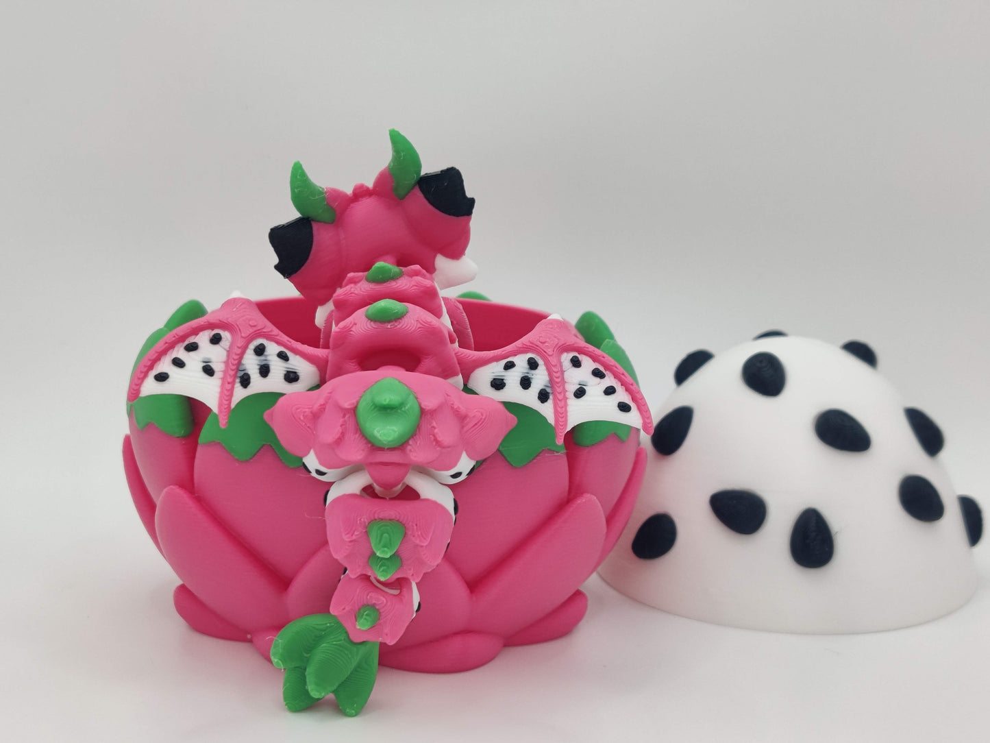 Dragonfruit Egg with Baby Dragon – 3D Printed Collectible Toy