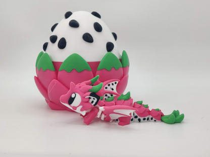 Dragonfruit Egg with Baby Dragon – 3D Printed Collectible Toy