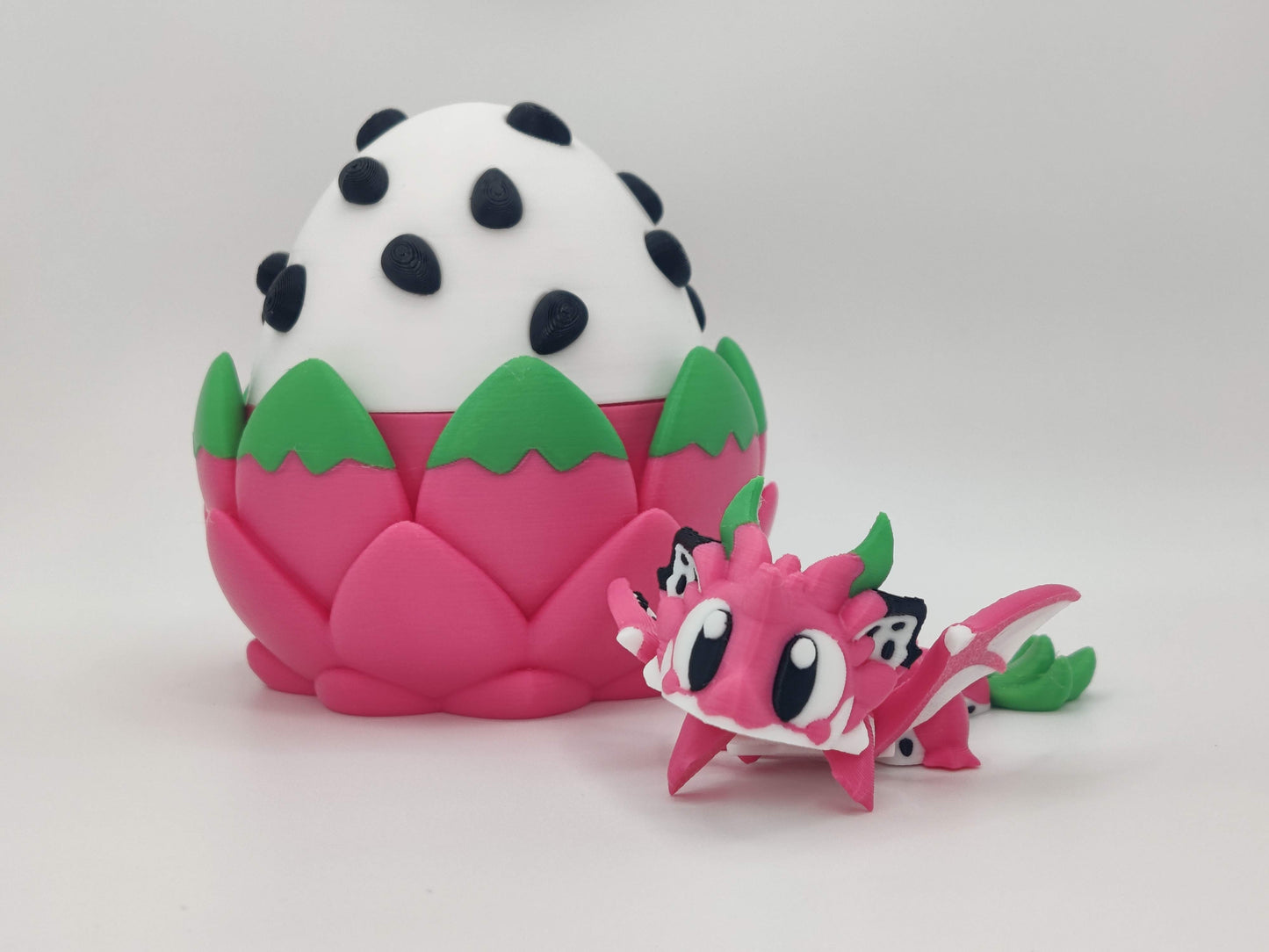 Dragonfruit Egg with Baby Dragon – 3D Printed Collectible Toy