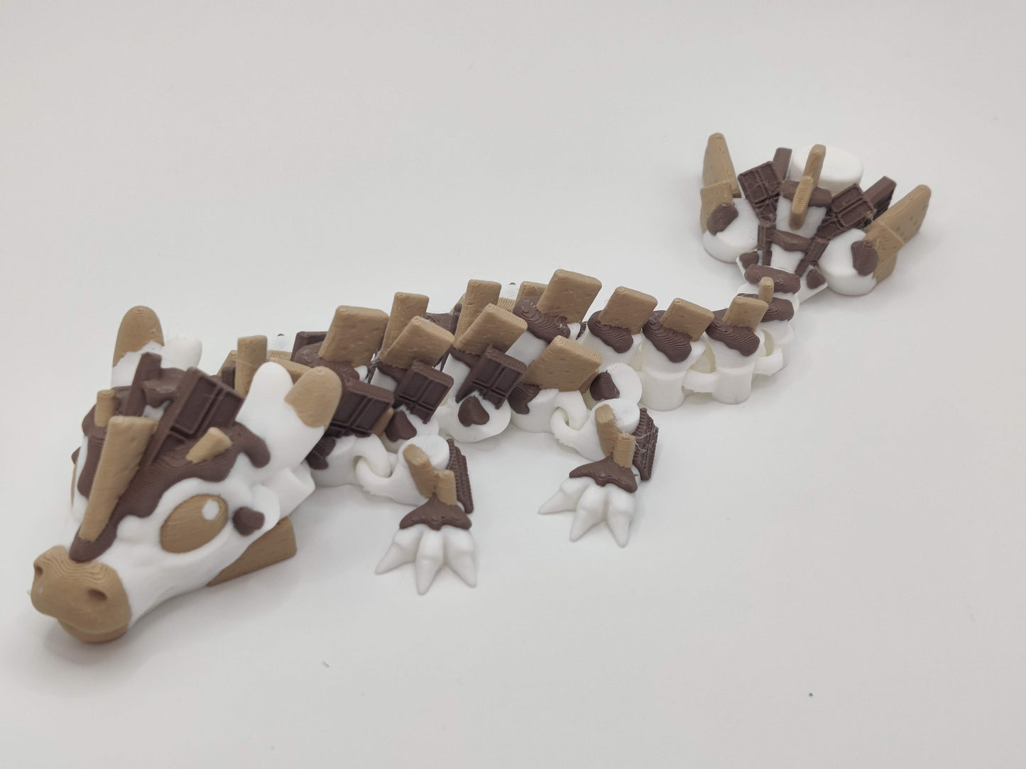 9" Baby S’mores Dragon - Articulated 3D Printed Dragon