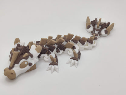 9" Baby S’mores Dragon - Articulated 3D Printed Dragon