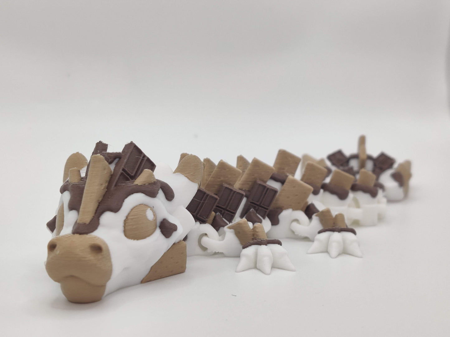 9" Baby S’mores Dragon - Articulated 3D Printed Dragon