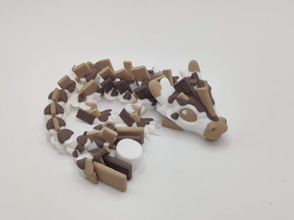 9" Baby S’mores Dragon - Articulated 3D Printed Dragon