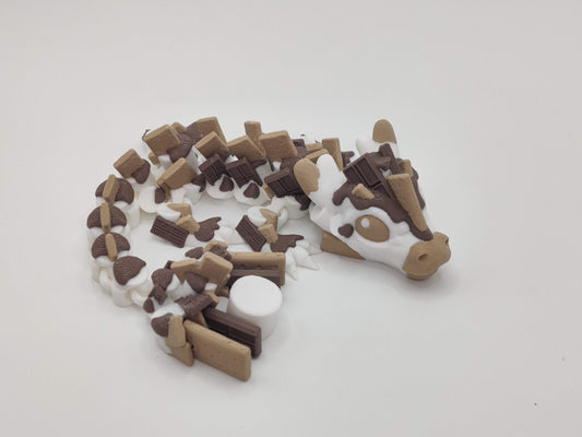 9" Baby S’mores Dragon - Articulated 3D Printed Dragon