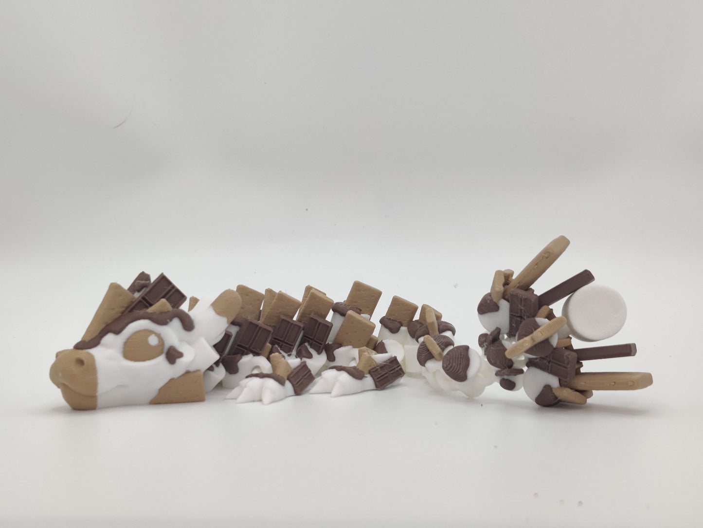 9" Baby S’mores Dragon - Articulated 3D Printed Dragon