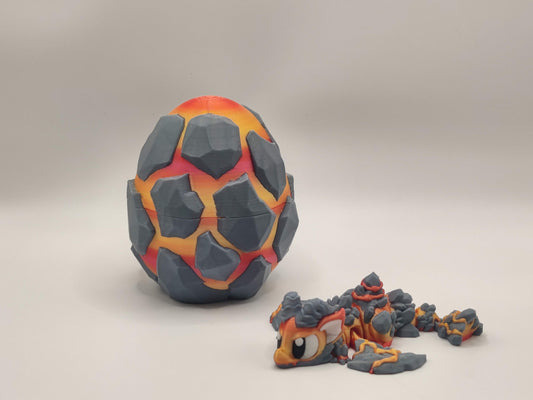 Lava Mini Dragon & Egg | Fire Dragon | Cute Fantasy Dragon Gift