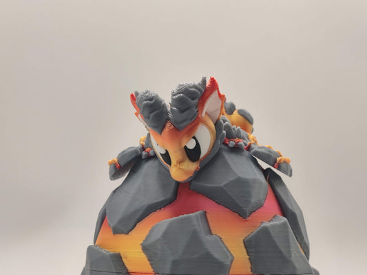 Lava Mini Dragon & Egg | Fire Dragon | Cute Fantasy Dragon Gift