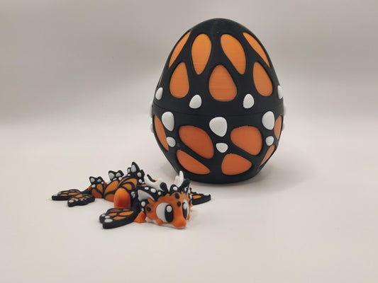 Butterfly Mini Dragon & Egg | Cute Fantasy Dragon | Whimsical Dragon Gift