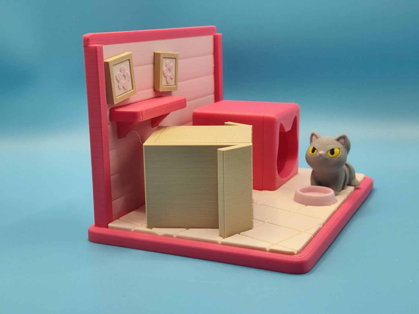 3D Printed Cat Playset for Imaginative Fun - Premium Kids Playset with Toy Cat