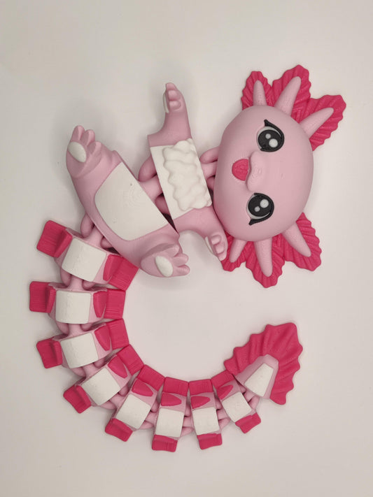 Axolotl Cuddler - 3D Printed Articulated Fidget