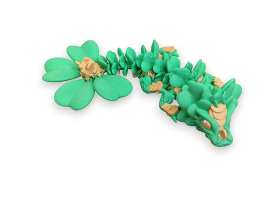 Baby Clover Spring Dragon – 3D Printed Articulating Fidget Toy