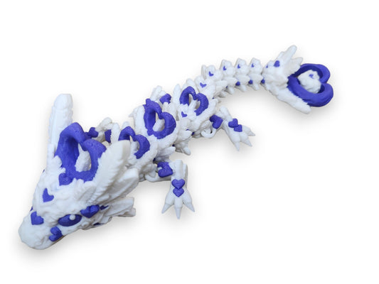 Baby Light Heart Valentine Dragon – 3D Printed Articulating Fidget Toy