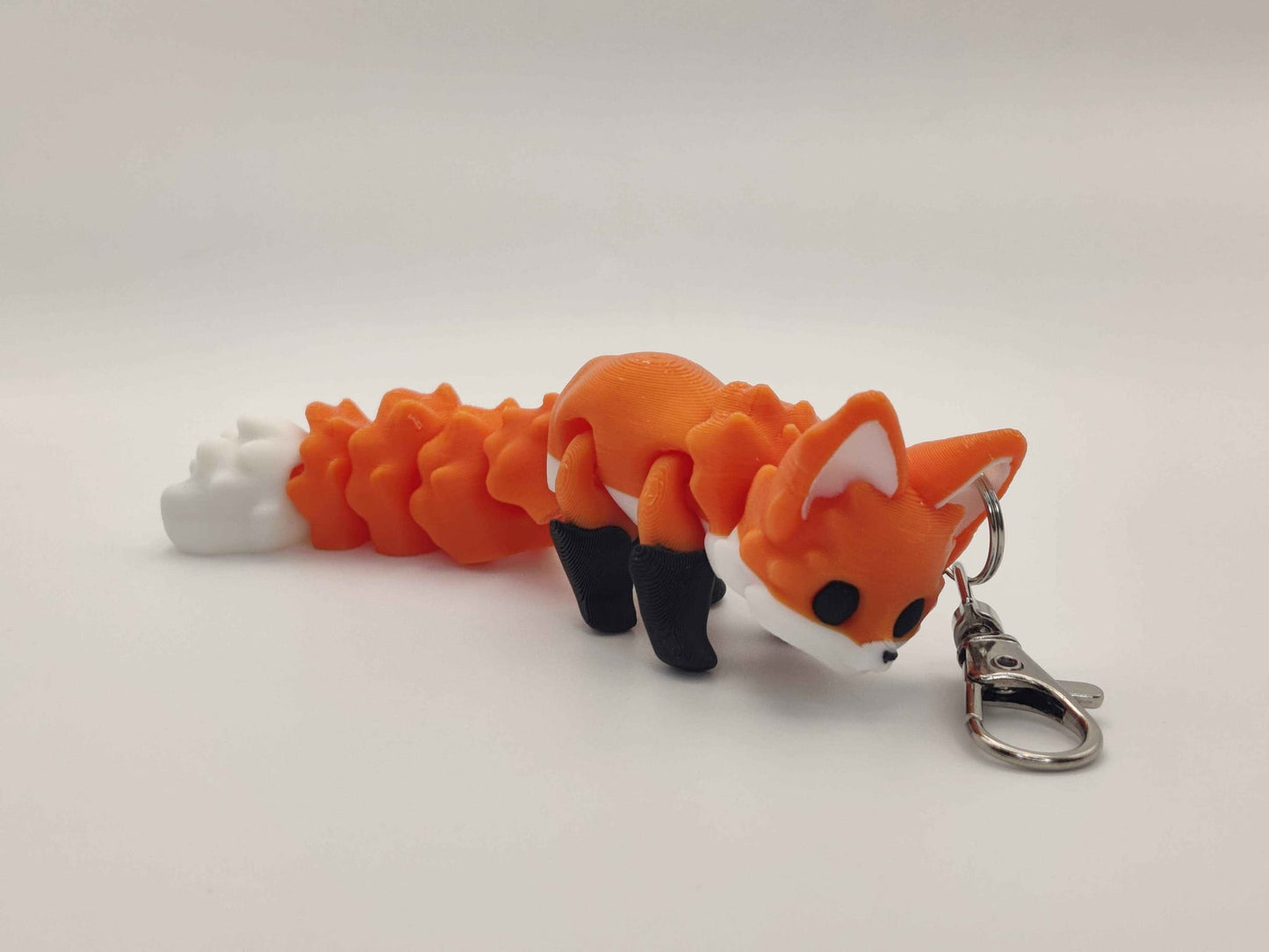 Articulating Fox Keychain – 3D Printed Animal Charm - ToyForge 3D