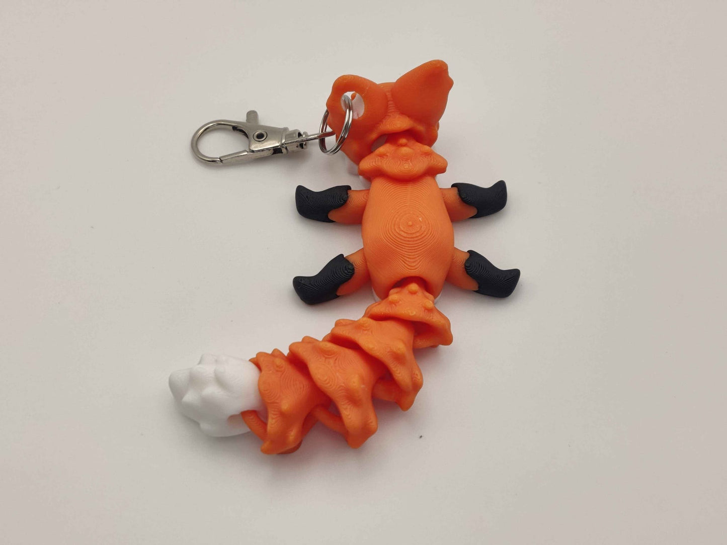 Articulating Fox Keychain – 3D Printed Animal Charm - ToyForge 3D
