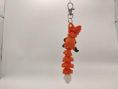 Articulating Fox Keychain – 3D Printed Animal Charm - ToyForge 3D