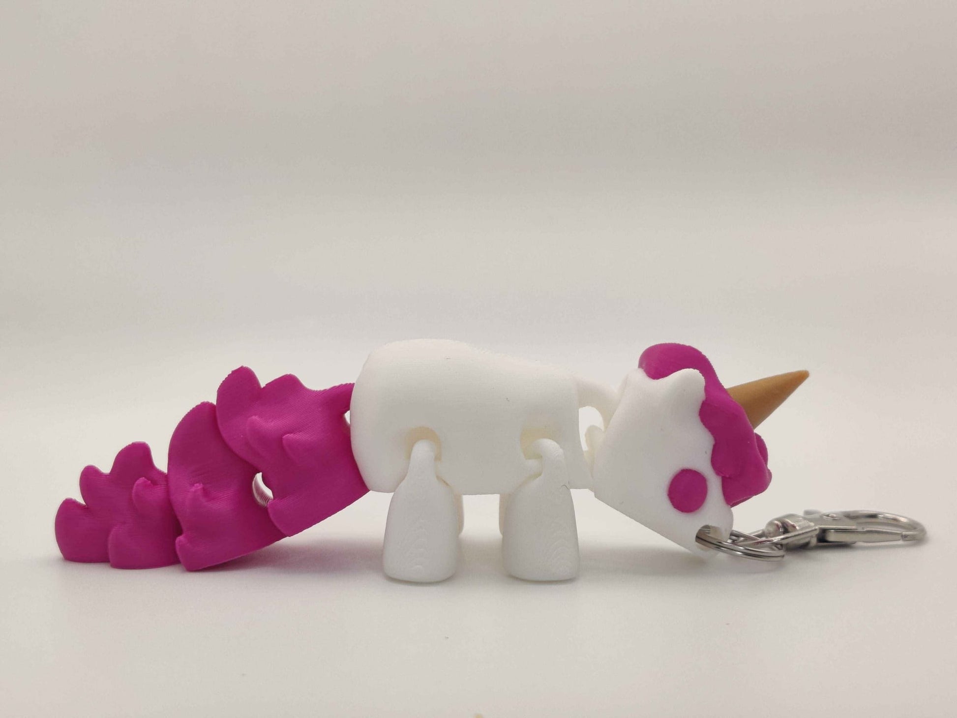 Articulating Unicorn Keychain – 3D Printed Unicorn Charm - ToyForge 3D